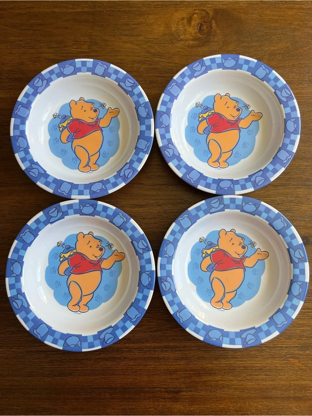 Zak Designs Disney Winnie the Pooh Melamine Kids Bowl set of 4